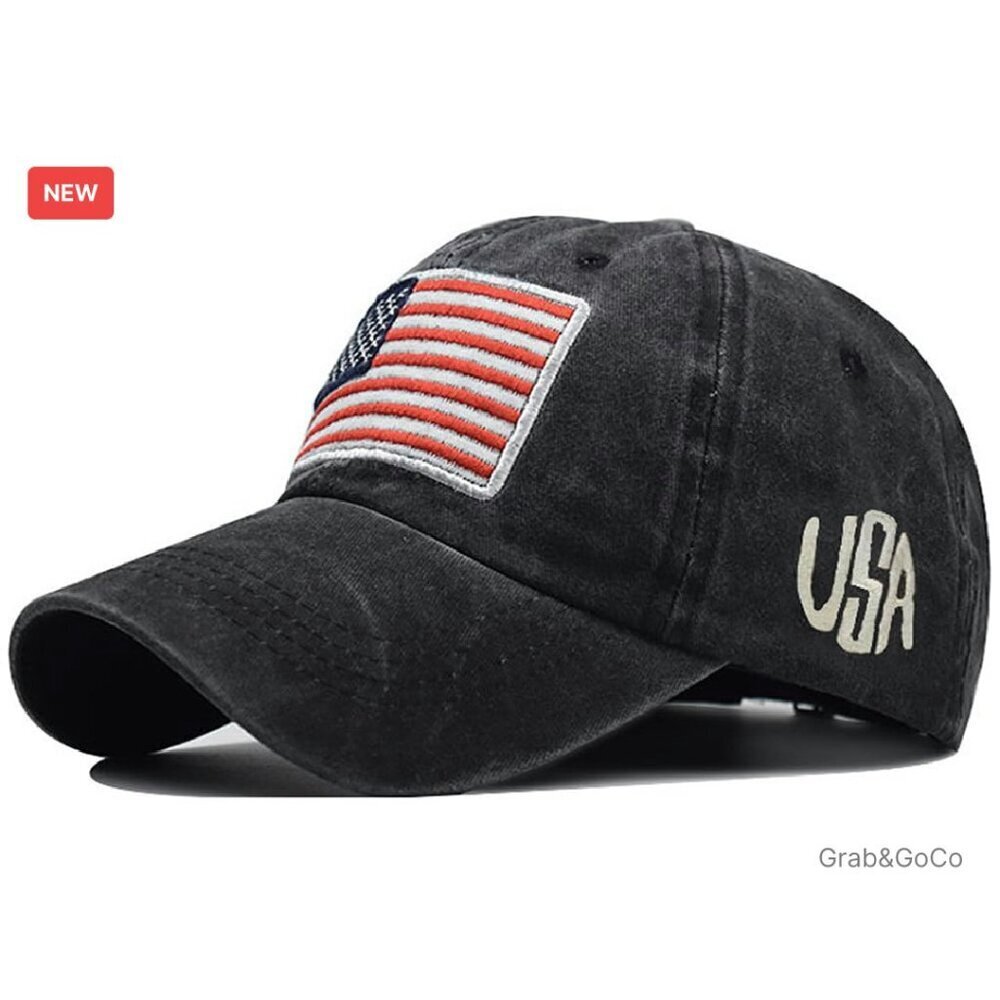 Vintage Baseball Cap Low Profile Adjustable Distressed Cotton UPF50+ Retro Style